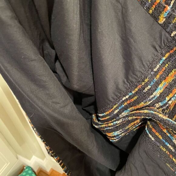 Coldwater Creek Shacket Womens XLP Mockneck Chenille Velour Boho Floral Abstract - Picture 3 of 6